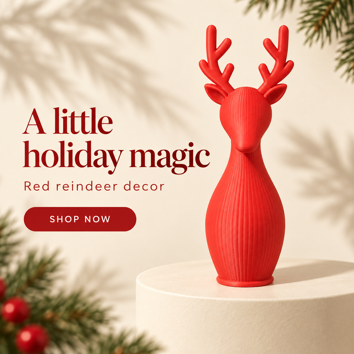 Nordic Reindeer – Minimalist Christmas Deer Figurines