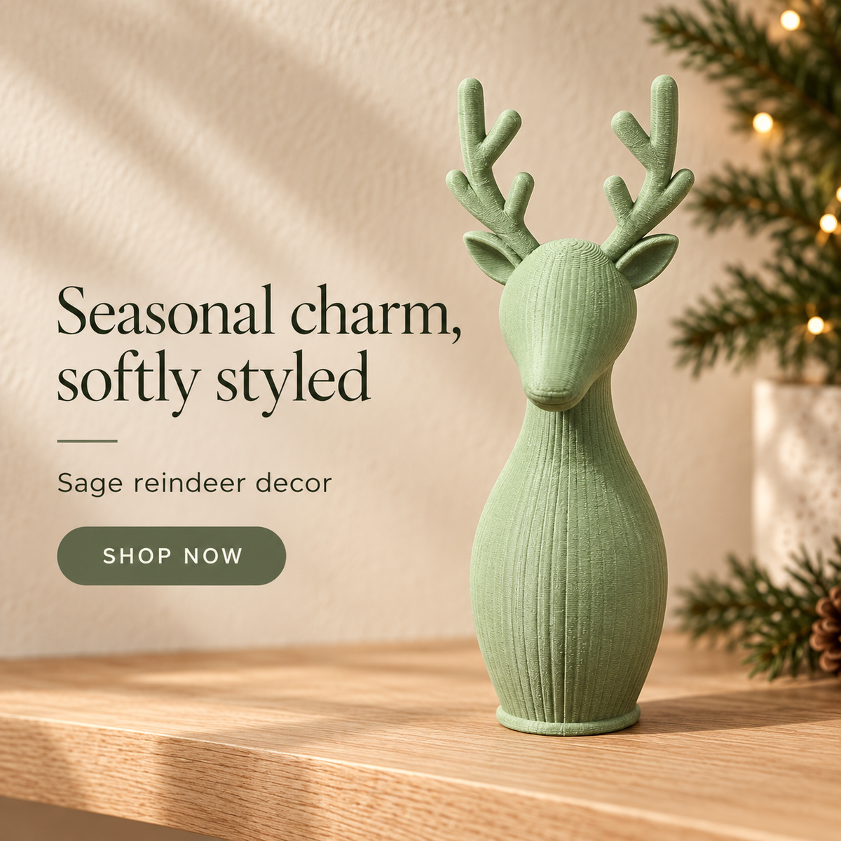Nordic Reindeer – Minimalist Christmas Deer Figurines