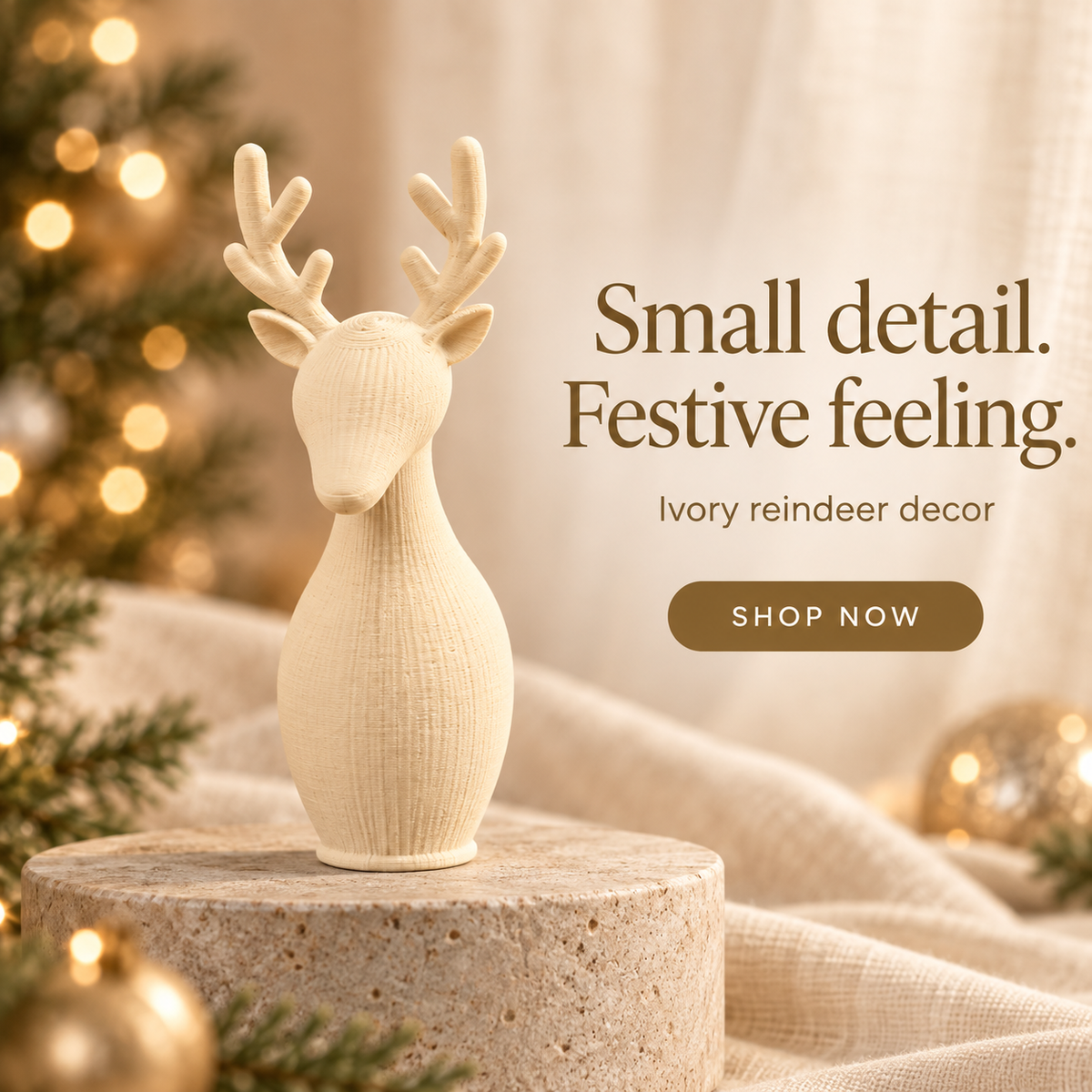 Nordic Reindeer – Minimalist Christmas Deer Figurines