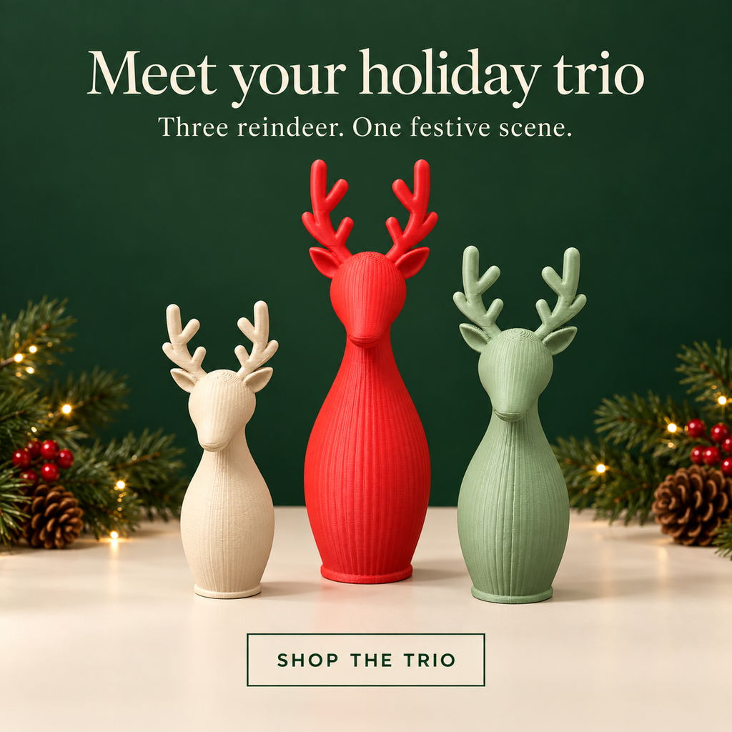 Nordic Reindeer – Minimalist Christmas Deer Figurines