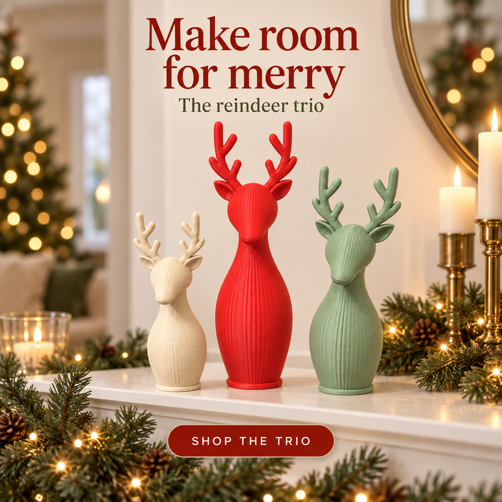 Nordic Reindeer – Minimalist Christmas Deer Figurines