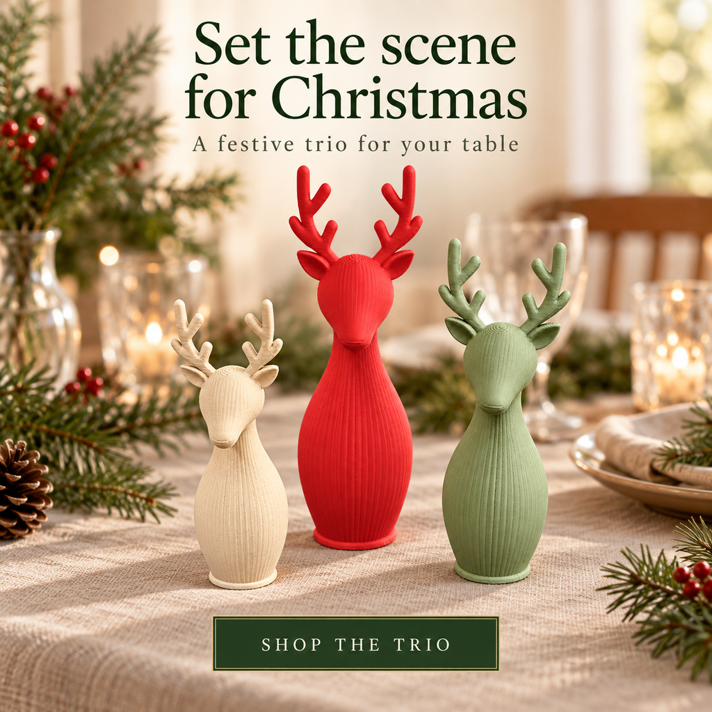 Nordic Reindeer – Minimalist Christmas Deer Figurines