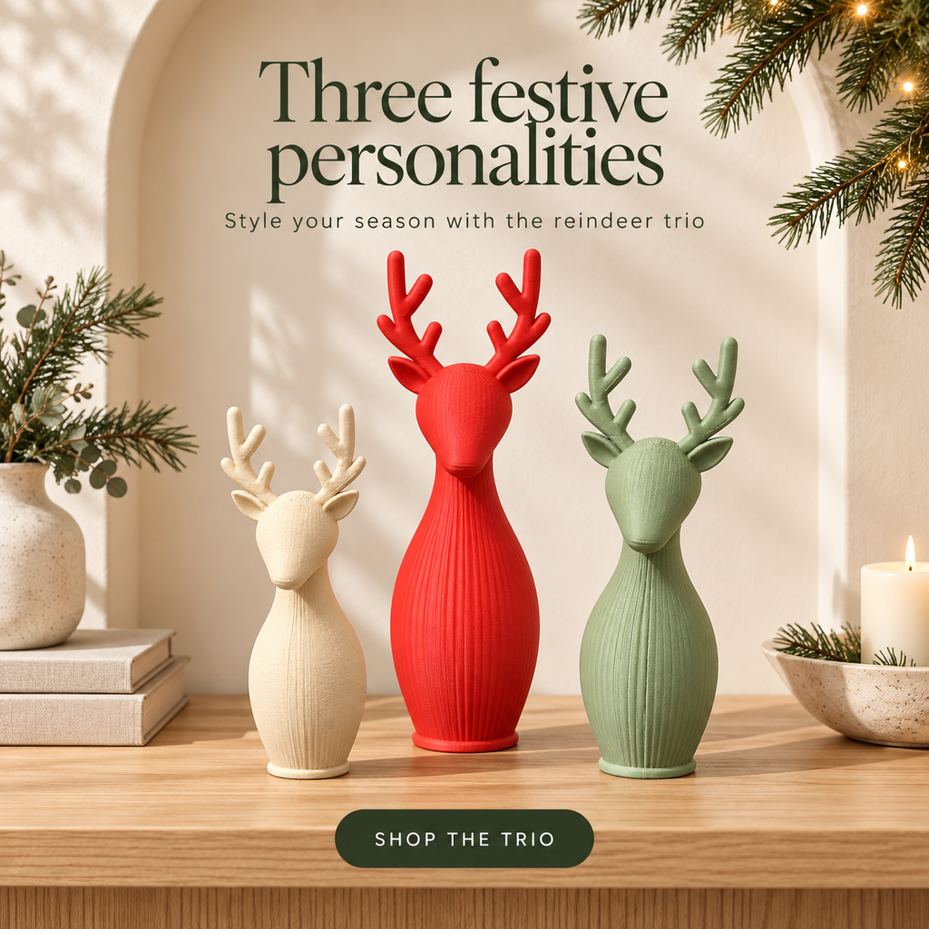 Nordic Reindeer – Minimalist Christmas Deer Figurines